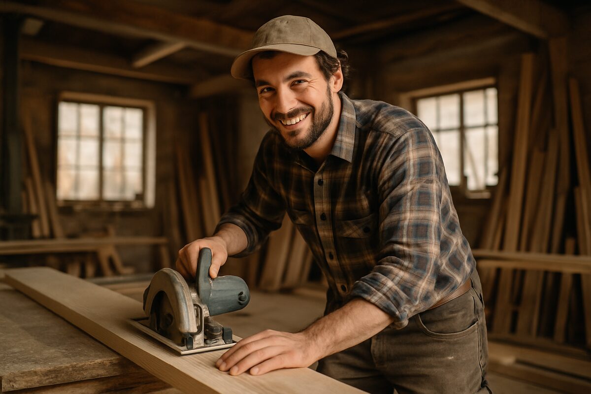 Charpentier au travail