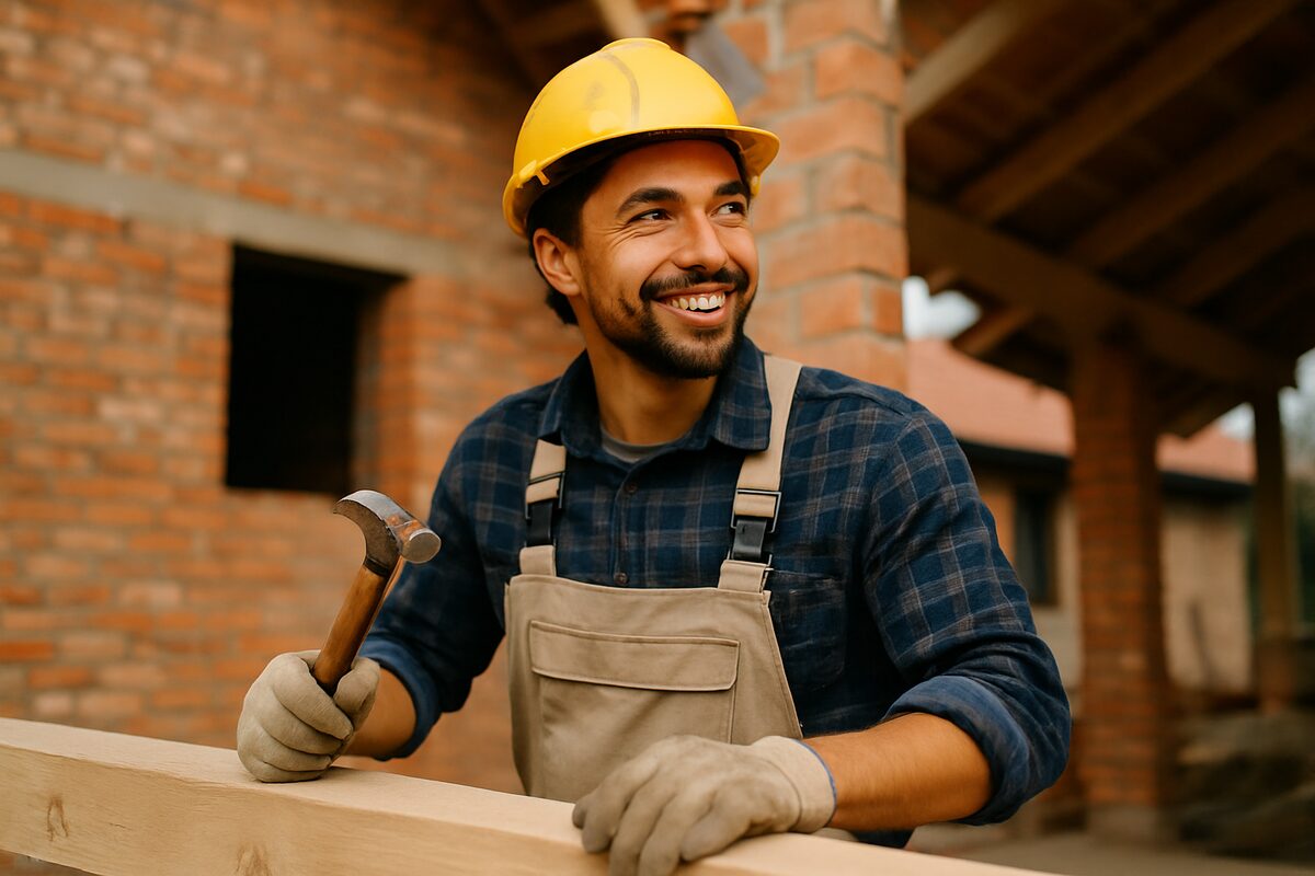 Constructeur de maisons au travail