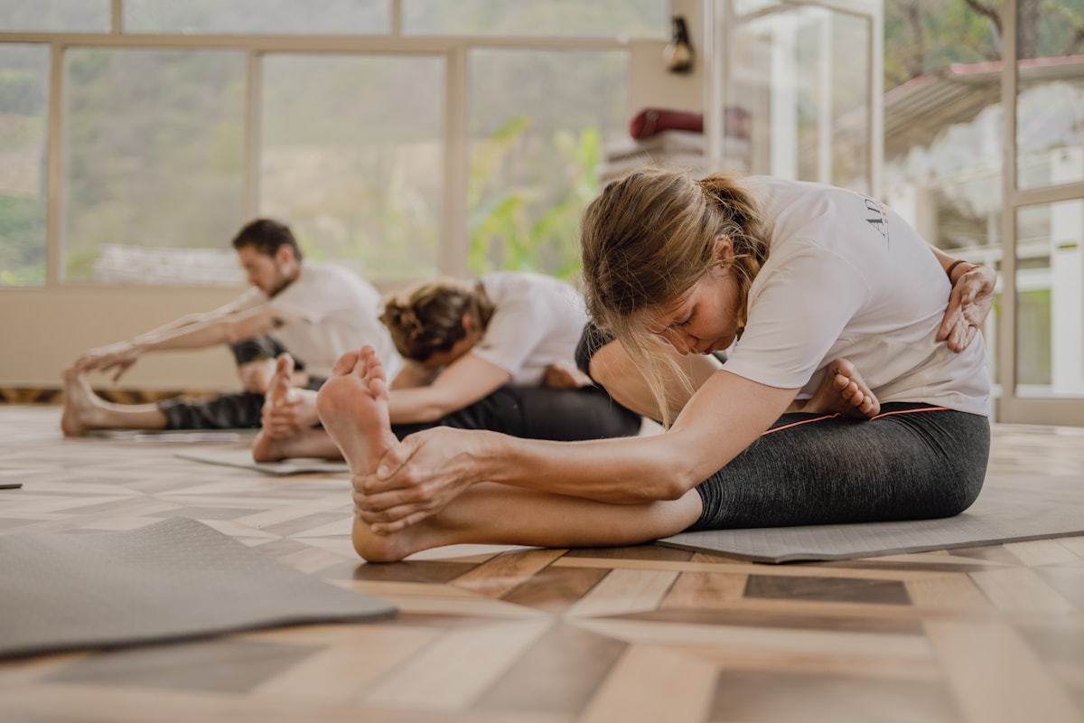 Professeur de yoga au travail