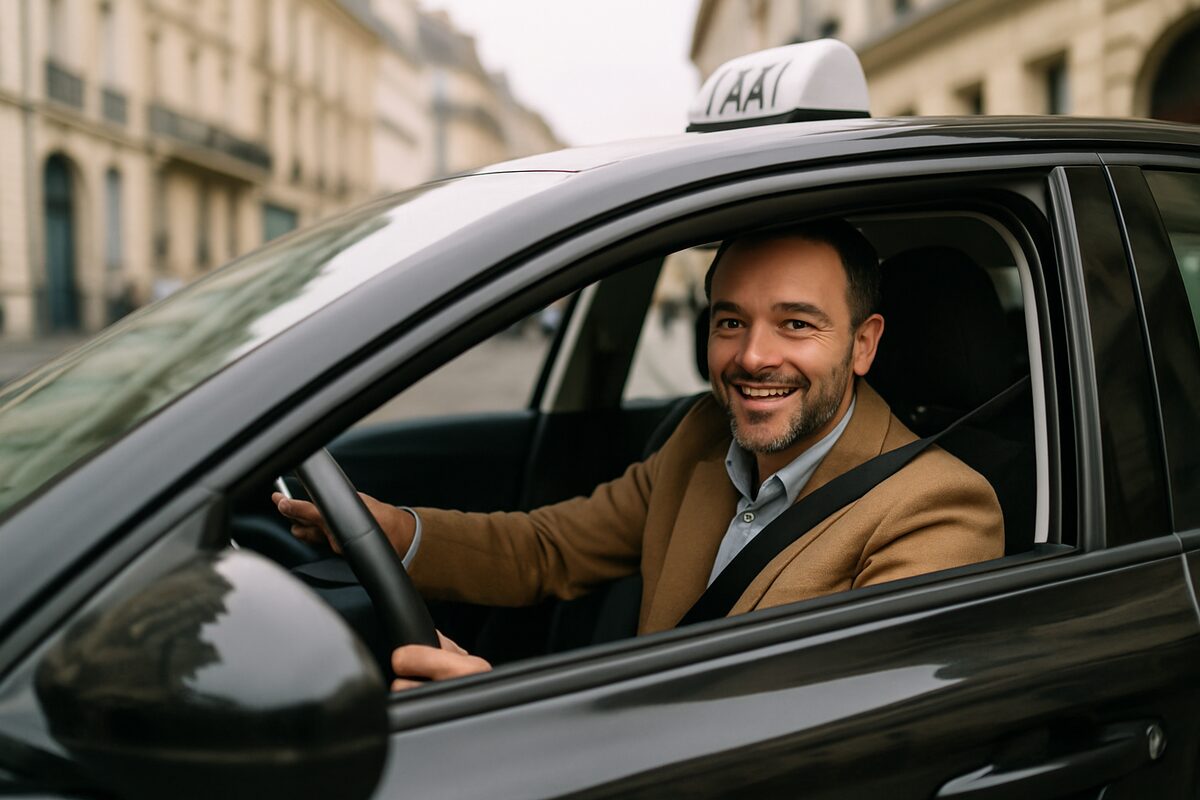 Chauffeur vtc / taxi au travail
